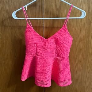 Hot Pink Peplum Top